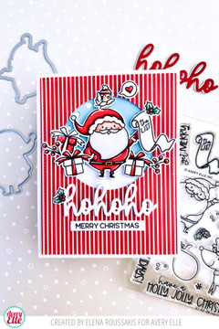 Happy Tags Holiday Clear Stamps & Dies, Ho-Ho-Holiday Stamp & Die Set