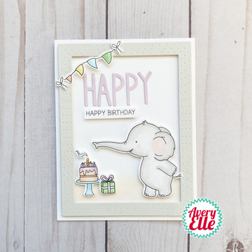 Everyday Alphas Dies and Age Is Irr-elephant Clear Stamps & Dies