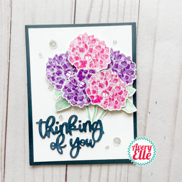 Avery Elle Layered Hydrangea Stamp & Die, Scalloped Burst Die example