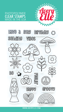 Avery Elle Groovy Vibes Clear Stamps