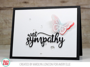 With Sympathy Clear Stamps & Dies