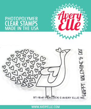 Avery Elle Peacock Clear Stamps