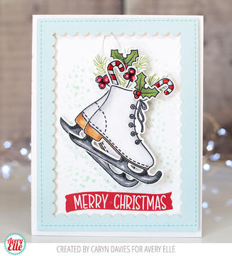 Holiday Skates Clear Stamps & Dies