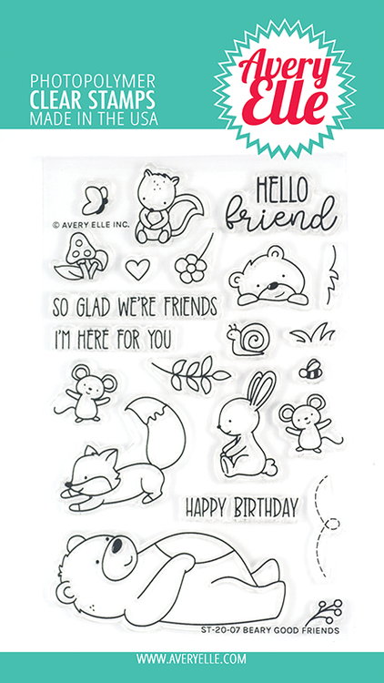 Avery Elle Beary Good Friends Clear Stamps