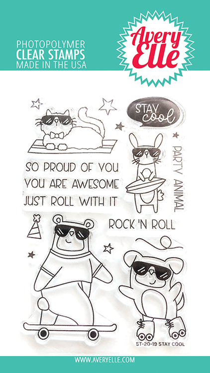 Avery Elle Stay Cool Clear Stamps