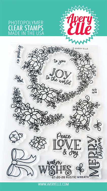Avery Elle Rustic Wreath Clear Stamps