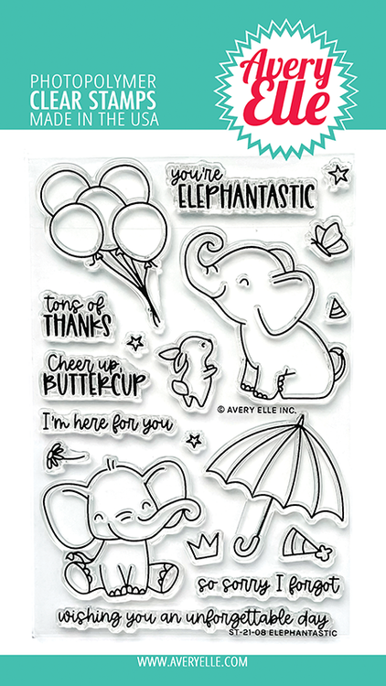 Avery Elle Elephantastic Clear Stamps