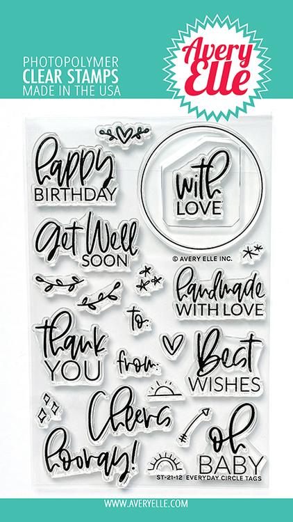 Avery Elle Everyday Circle Tags Clear Stamps