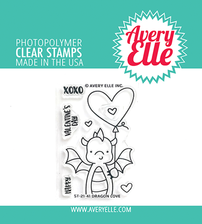 Avery Elle Dragon Love Clear Stamps