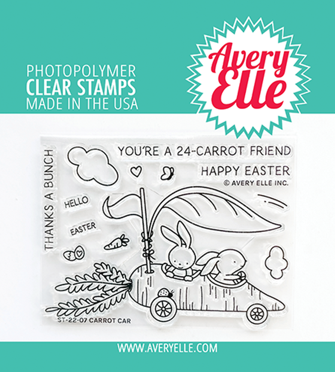 Avery Elle Carrot Car Clear Stamps