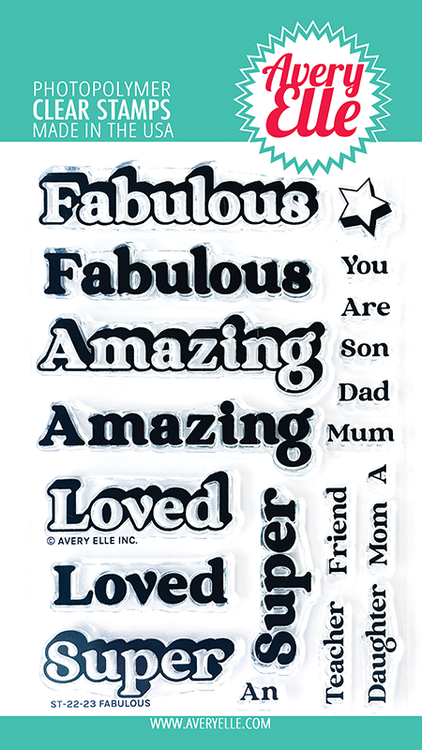 Avery Elle Fabulous Clear Stamps