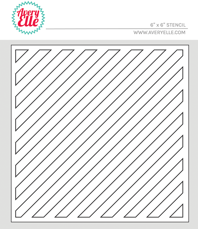 Avery Elle Diagonal Stripes Stencil