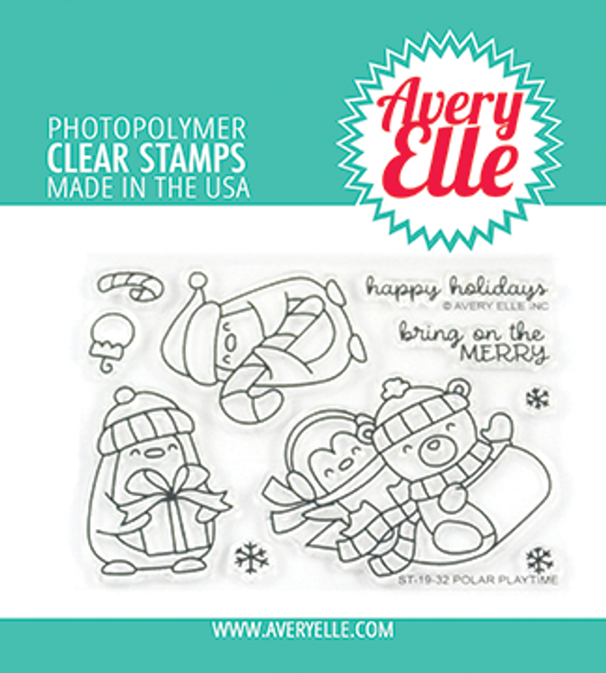 Avery Elle Polar Playtime Clear Stamps