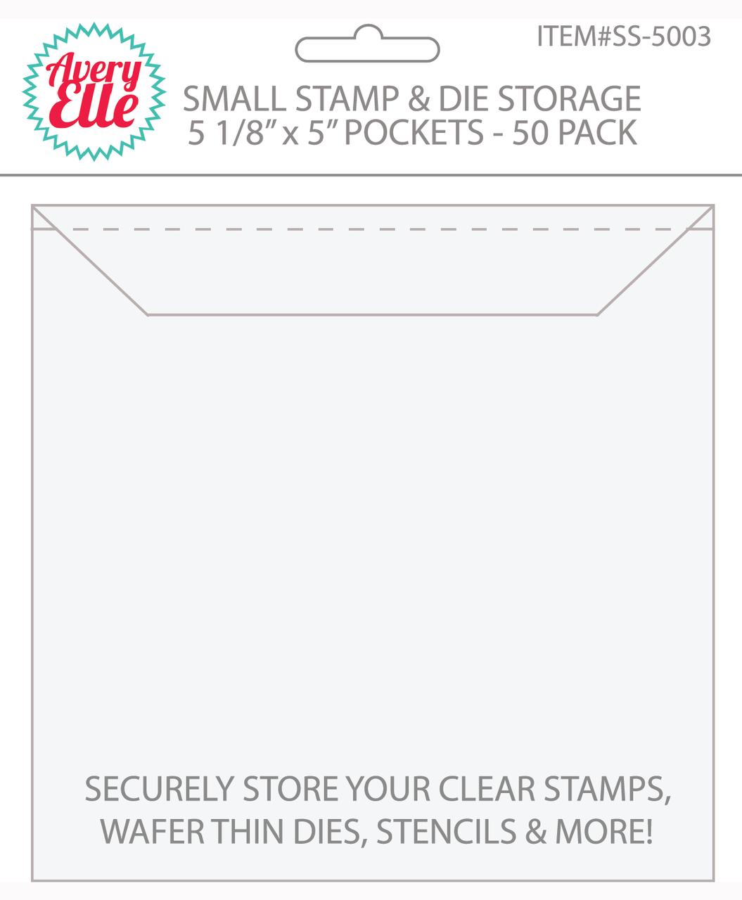 Avery Elle Stamp & Die Storage Pockets, L - 50 count
