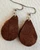 Woodland Brown & Maple Teardrop Earrings