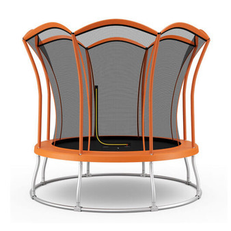 10 Feet Unique Flower Shape Trampoline with Galvanized Steel Frame-Orange B593-TW10082+