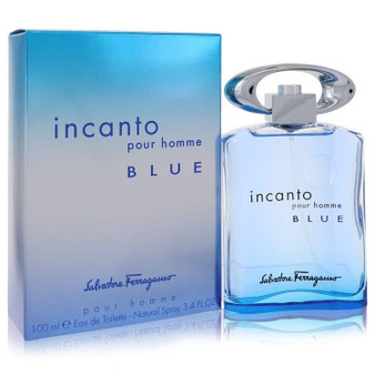 Incanto Blue by Salvatore Ferragamo Eau De Toilette Spray 3.4 oz (Men) V728-518766
