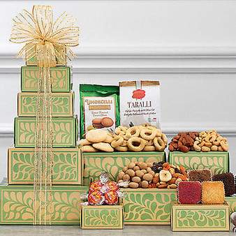 Golden Delights: Nuts & Sweets Gift Tower Z954-WC-857