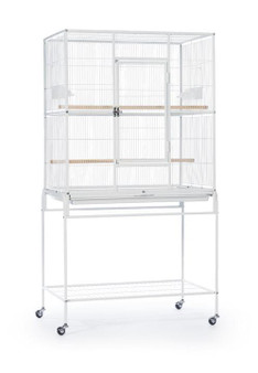 Prevue pet Powdercoated steel construction Flight Cage with Stand White N274-PV01F047