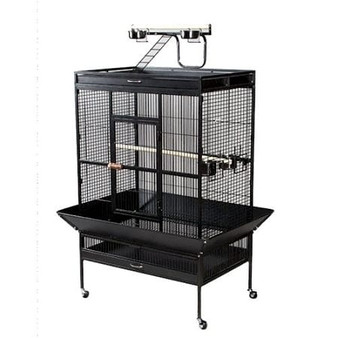Select Wrought Iron Play Top Parrot Cage Chalk White N274-ES01PP3154C