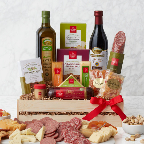 Ultimate Meat & Cheese: Wooden Gift Crate