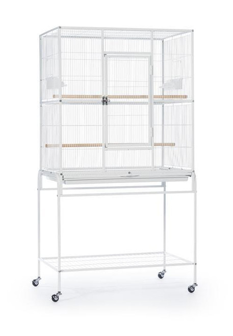 Prevue pet Powdercoated steel construction Flight Cage with Stand White
