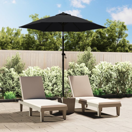  Garden Parasol Black 78.7"x88.2" Aluminum