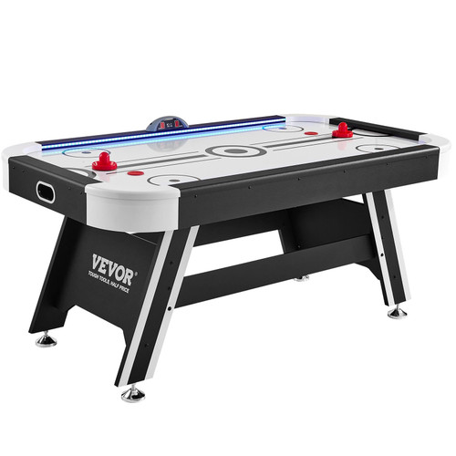 Air-Powered Hockey Table, 72" Indoor Hockey Table for Kids and Adults, LED Sports Hockey Game with