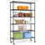 Heavy Duty 6-Shelf Adjustable Metal Shelving Rack with Casters