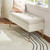 Mid-Century Modern Bed Storage Bench with Ivory Velvet Seat and Gold Legs