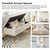 Mid-Century Modern Bed Storage Bench with Ivory Velvet Seat and Gold Legs