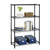Heavy Duty 4-Shelf Metal Shelving Unit in Black Steel Finish