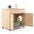 Cat Litter Box Enclosure with Sisal Scratching Doors and Storage-Natural