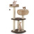 41 Inch Rattan Cat Tree with Napping Perch-Brown - Color: Brown