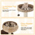 41 Inch Rattan Cat Tree with Napping Perch-Brown - Color: Brown