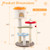 Cute Mushroom Cat Tree with Sisal Scratching Posts Top Condo and Padded Platforms-Multicolor