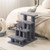24 Inch 4-Step Pet Stairs Carpeted Ladder Ramp Scratching Post Cat Tree Climber-Gray B593-PS7174color