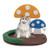 Mushroom Cat Bed Cat Claw Scratcher with Wide Bed and Sisal Scratch Panel-Multicolor