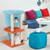 Cute Monster-Themed Cat Tower with Private Condo and Soft Long Plush-Blue - Color: Blue - Size: 3-T