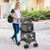 Double Pet Stroller Foldable 3-in-1 Dog Stroller with 2 Detachable Carriers-Gray - Color: Gray