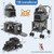 Double Pet Stroller Foldable 3-in-1 Dog Stroller with 2 Detachable Carriers-Gray - Color: Gray
