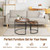 Set of 2 Modern Round Stacking Nesting Coffee Tables for Living Room-Rustic Brown - Color: Rustic B