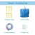 Double Side Inflatable Water Slide Park with Climbing Wall for Outdoor Without Blower - Color: Blue