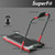 2-in-1 Folding Treadmill with Remote Control and LED Display-Red - Color: Red