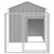  Dog House with Run Light Gray 46.1"x79.1"x48.4" Galvanized Steel A949-172352