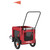  Pet Bike Trailer Red and Black Oxford Fabric and Iron A949-93929