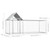  Chicken Coop 9.8'x3.3'x4.9' Galvanized Steel A949-144554