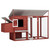 Chicken Coop Red and white Pine wood, Plywood, Iron wire Large