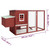 Chicken Coop Red and white Pine wood, Plywood, Iron wire Large