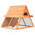  Rabbit Hutch Solid Pine & Fir Wood 59.8"x50.4"x42.5" A949-170643